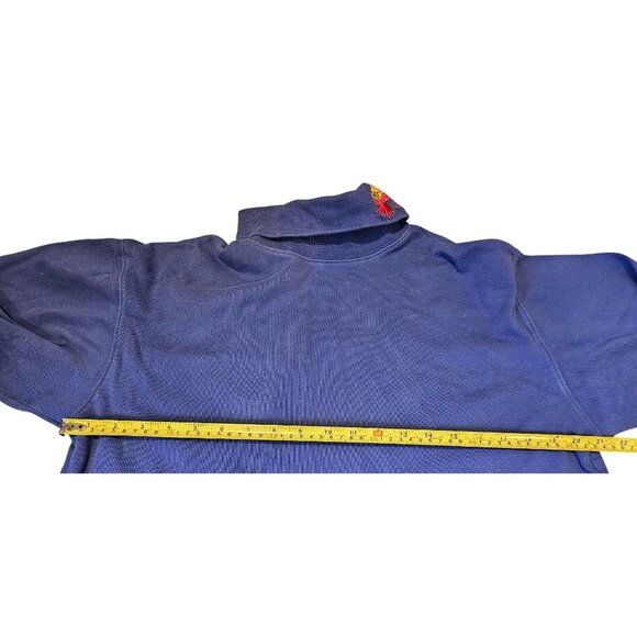 Disney Winnie The Pooh VTG Embroidered Turtleneck Shirt Blue Long Sleeve Sz L - Picture 9 of 13